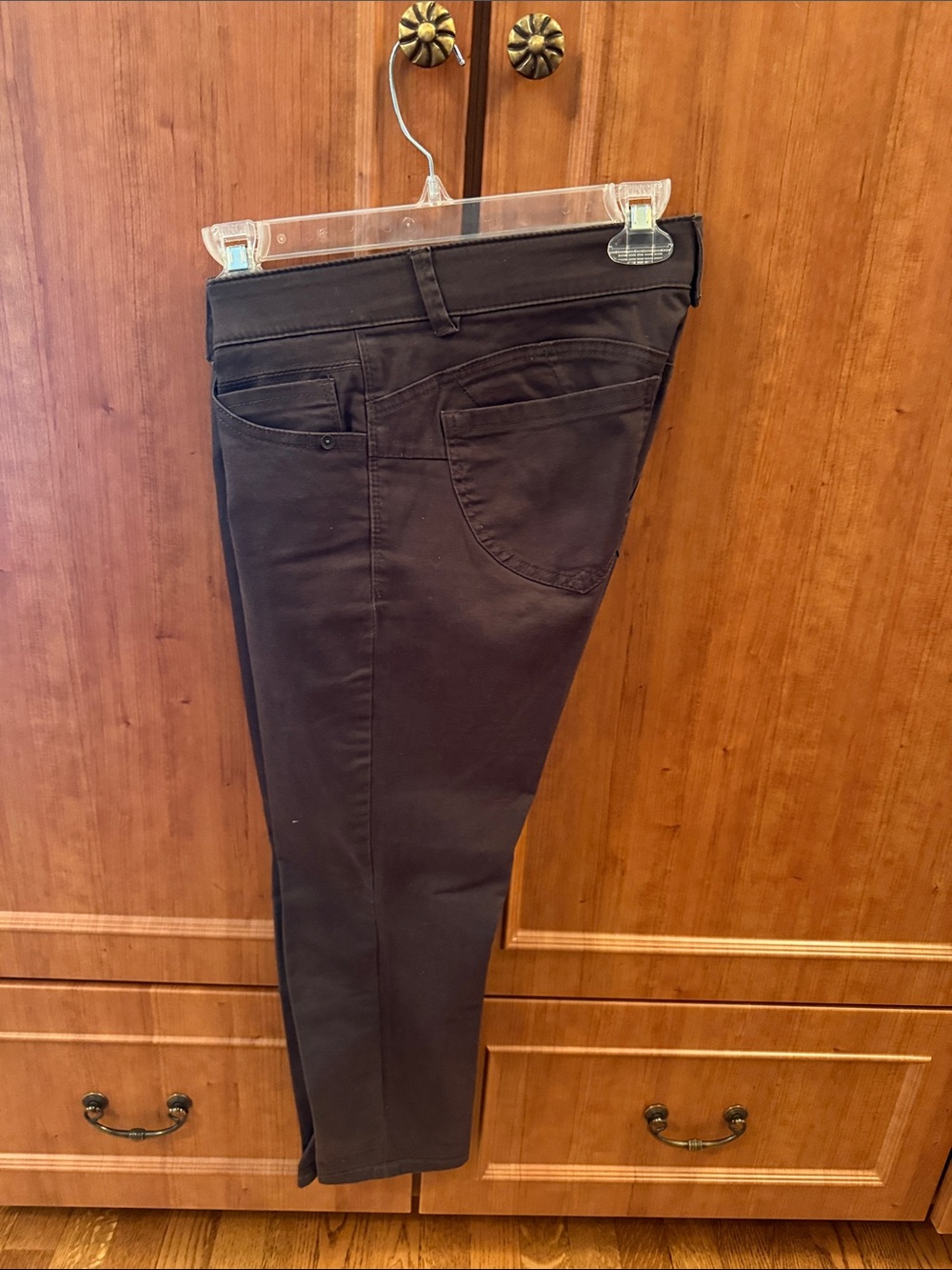 Wit & Wisdom Women’s Ab-solution Ankle Slim Jeans - Sz 6P Dark Brown
